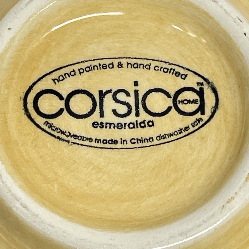 Corsica Esmeralda & Merida Collections Cereal & Fruit Bowls Set Hand Painted - Picture 7 of 13